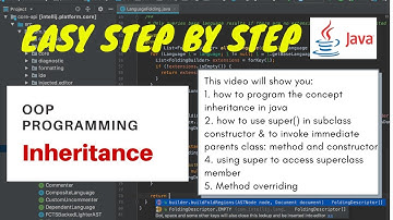 OOP Programming using Java - inheritance (subclass, superclass, super(), method overriding)
