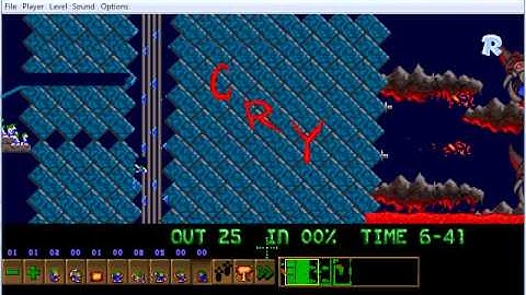 Lemmings custom level - time to cry
