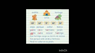 silabas ar ur ir er or. #viralvideo #videoshort #silabas