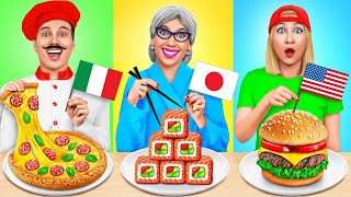 Me vs Grandma Cooking Challenge | Food from Different Countries by Mega DO Challenge