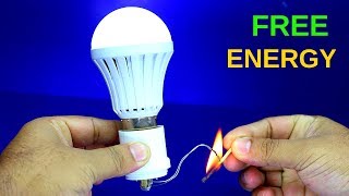 Free Energy Light Bulb Using Flame - Free Energy Experiment New Idea