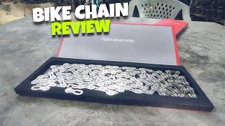 Racework Bike Chain 9 speed check; Good packaging; Quality item; No waste money