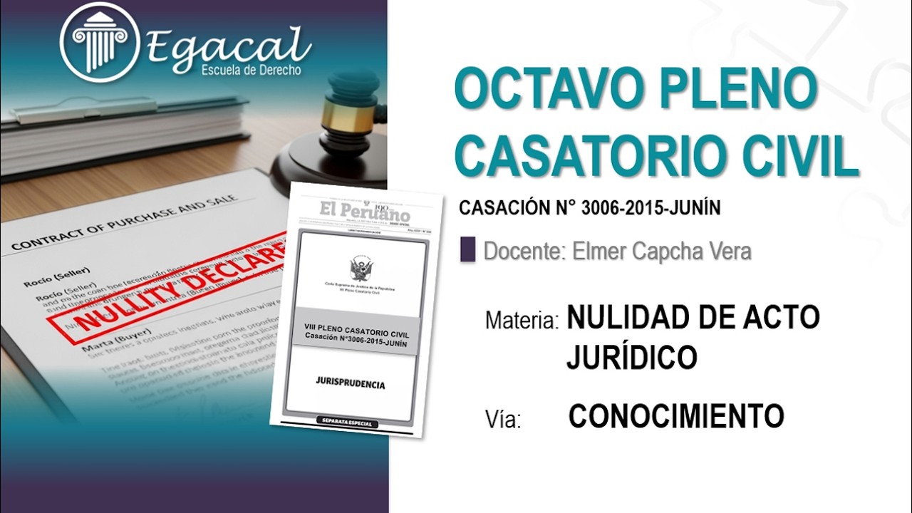 Octavo Pleno Casatorio Civil: Nulidad de Acto Jurídico - AEE #84