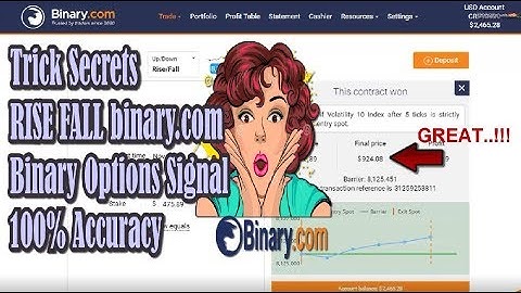 Trick Secret Rise Fall Binary.com - binary option signal 100% accuracy