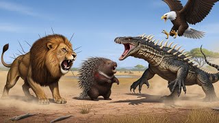 The Porcupine That Fought Three Apex Predators — Eagle, Lion & Cobra!