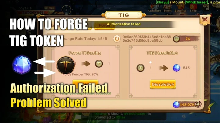 How to Solve Authorization Failed | Wemix Problem Solved | Forge Tig | Yulgang Global