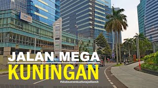 Drive a car in Jakarta ~ Around Mega Kuningan CBD ~Indonesia ~  Street view of Jakarta City ⁴ᴷ⁶⁰