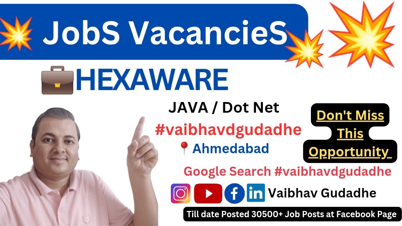 Hexaware is Hiring #ahmedabad #java #javajobs #dotnet #dotnet #itjobs # ...