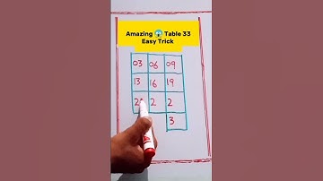 Table 33 || table of 33 || 33 ka table #table #tabletrick