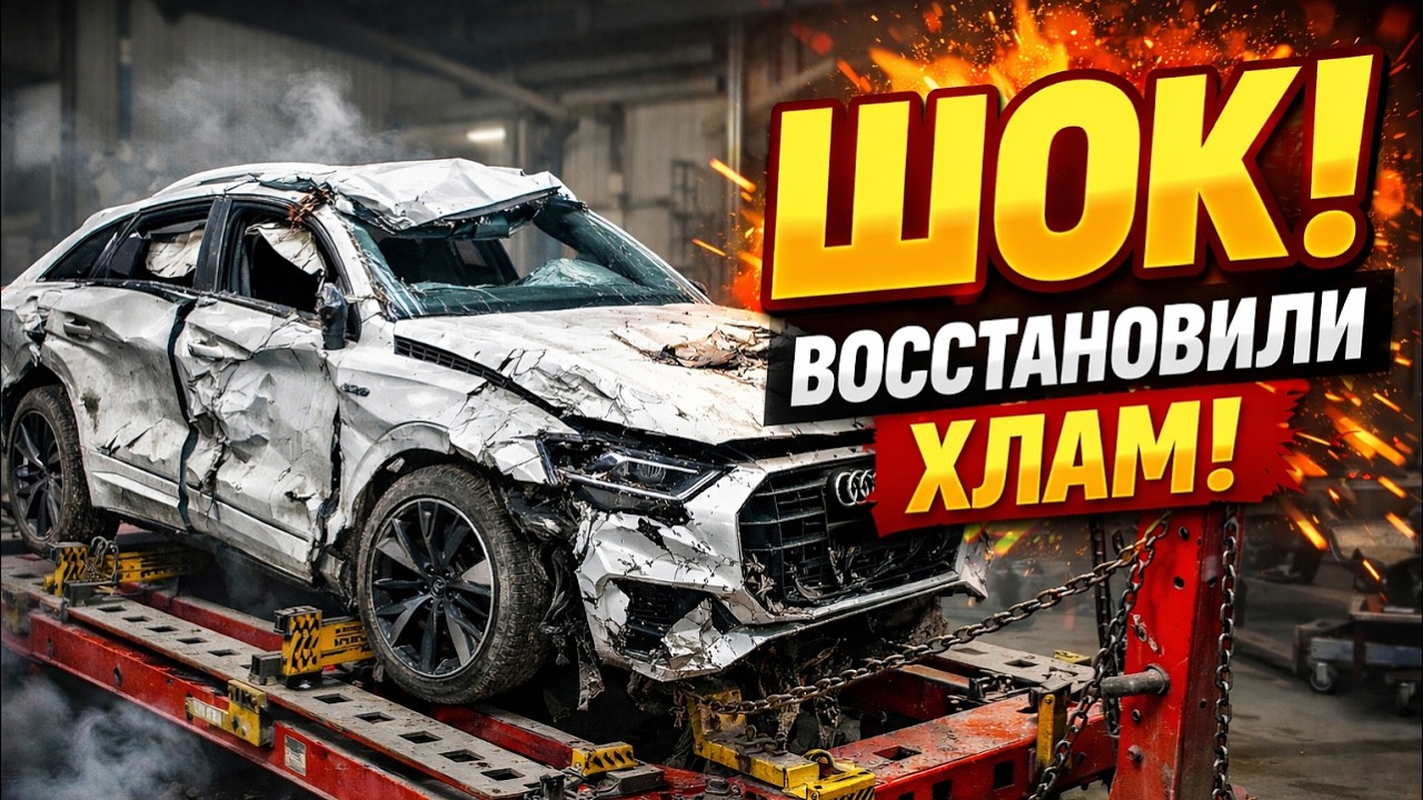 Перевернутая Audi Q8 — восстановили то, что уже списали!