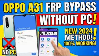 Oppo A31 FRP ByPass Without Pc