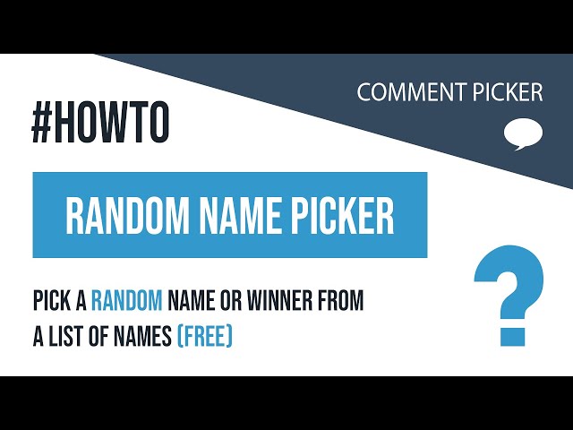 Random Comment Picker Tool