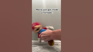 Mario just got inside a tornado #funny #memes #funnymemes #mario #puppet #plushies
