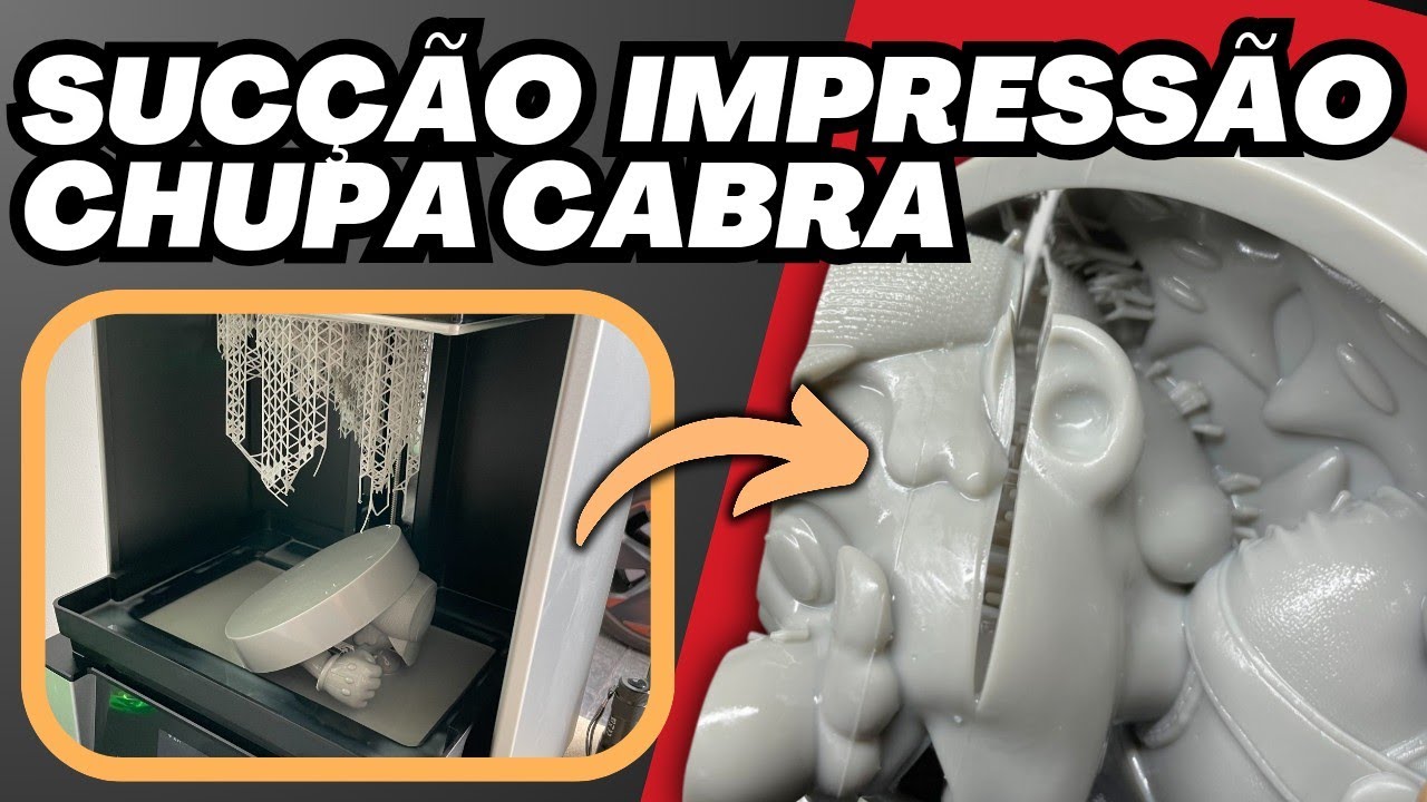 QUANDO A IMPRESSORA VIRA CHUPA-CABRA! O Mistério da SUCÇÃO NA RESINA! #impressora3d #impressao3d