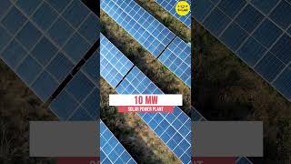 10 Megawatt Ground Mount Solar Power Plant Installation Aerial View