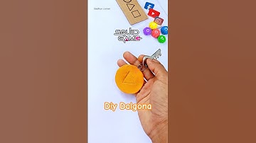 Making Squid Game Dalgona Candy Keychain 🔥 | Satisfying DIY Challenge! #squidgame #diy #craft