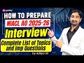 How to Prepare for NIACL AO Interview 2025-26 |Complete Topic List &amp; Important Questions |Aditya Sir