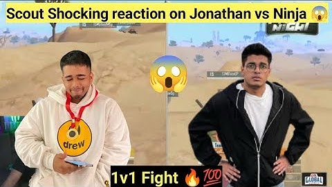 Scout Shocking 😱 reaction on Jonathan vs Ninja 🔥 || 1v1 Fight 💯 #scout #jonathan #ninja #bgmi