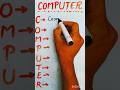 #computer 😱🔥#full #form #computerscience #computereducation #computers #shorts #viralvideo #computer