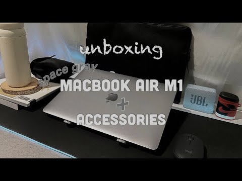 💻 unboxing macbook air M1 + accessories ♡