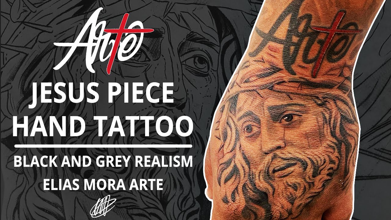 Realistic Jesus Portrait Black & Grey Hand Tattoo! | Arte Tattoo Studios