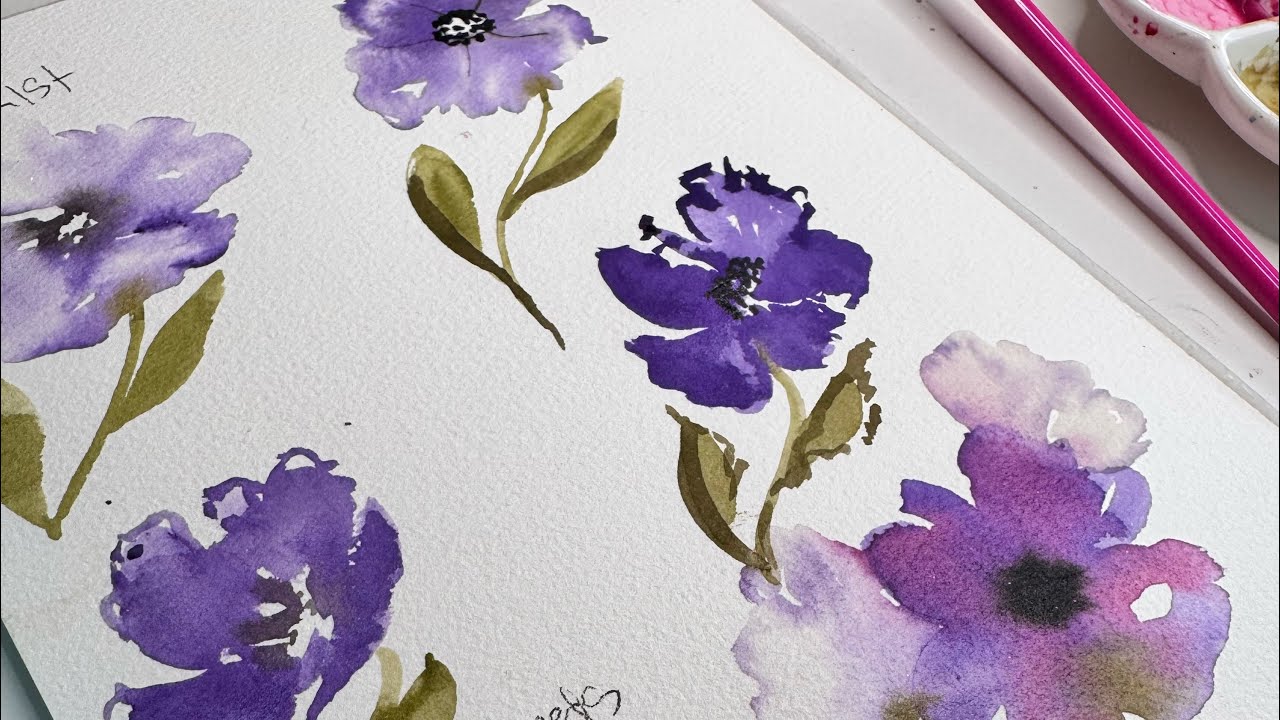 Начинающие акварелисты: 3 быстрых и простых способа улучшить ваши флористические работы 🌸