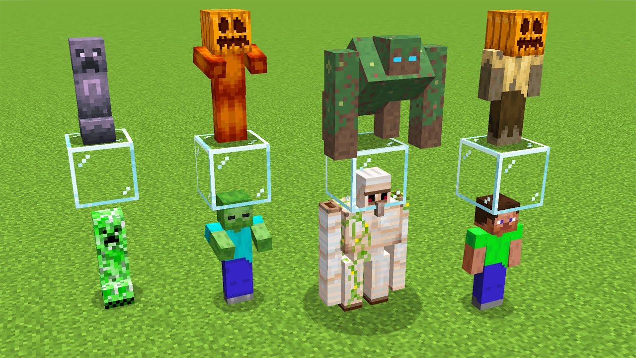pumpkin wither mobs vs normal mobs YouTube