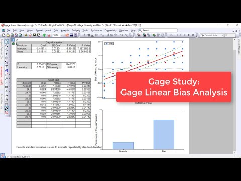 Gage Study: Gage Linear Bias Analysis - YouTube