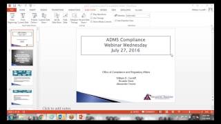 ADMS Compliance Webinar July 27 2016