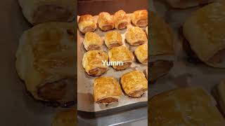 Sausage roll #shortvideo #asmr #cooking #sausagerolls #homebaking