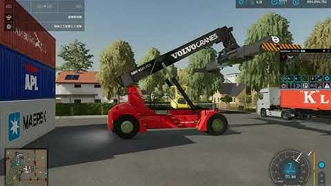 FS22 - SMV 4531 TC 5 Reach Stacker Load & Unload Container @ Nordermarsch