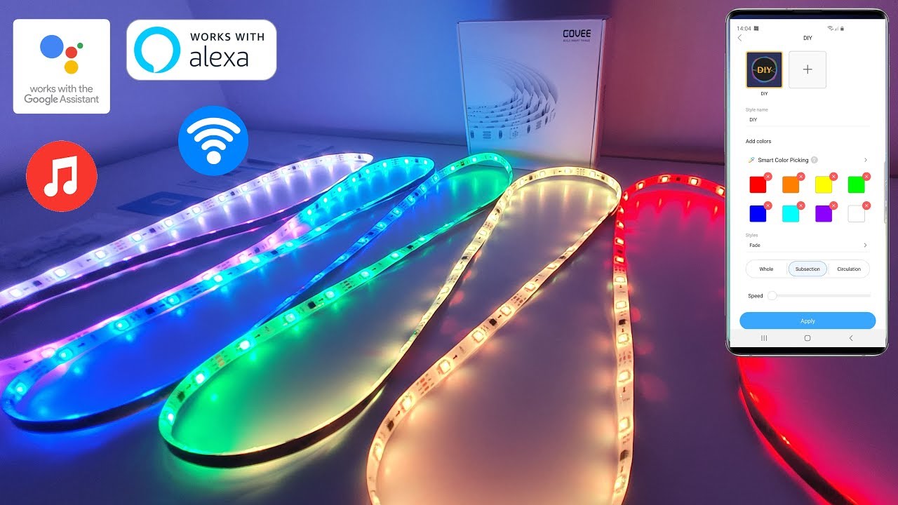 Govee RGBIC Pro LED Strip Lights, 32.8ft Color Changing Smart LED Strips,  Works with Alexa and Google, Segmented DIY, Music Sync, WiFi and App