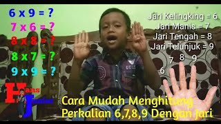 Jarimatika perkalian 6 7 8 9, cara mudah menghitung 9 dengan jari,
jaritmatika, hans junior
