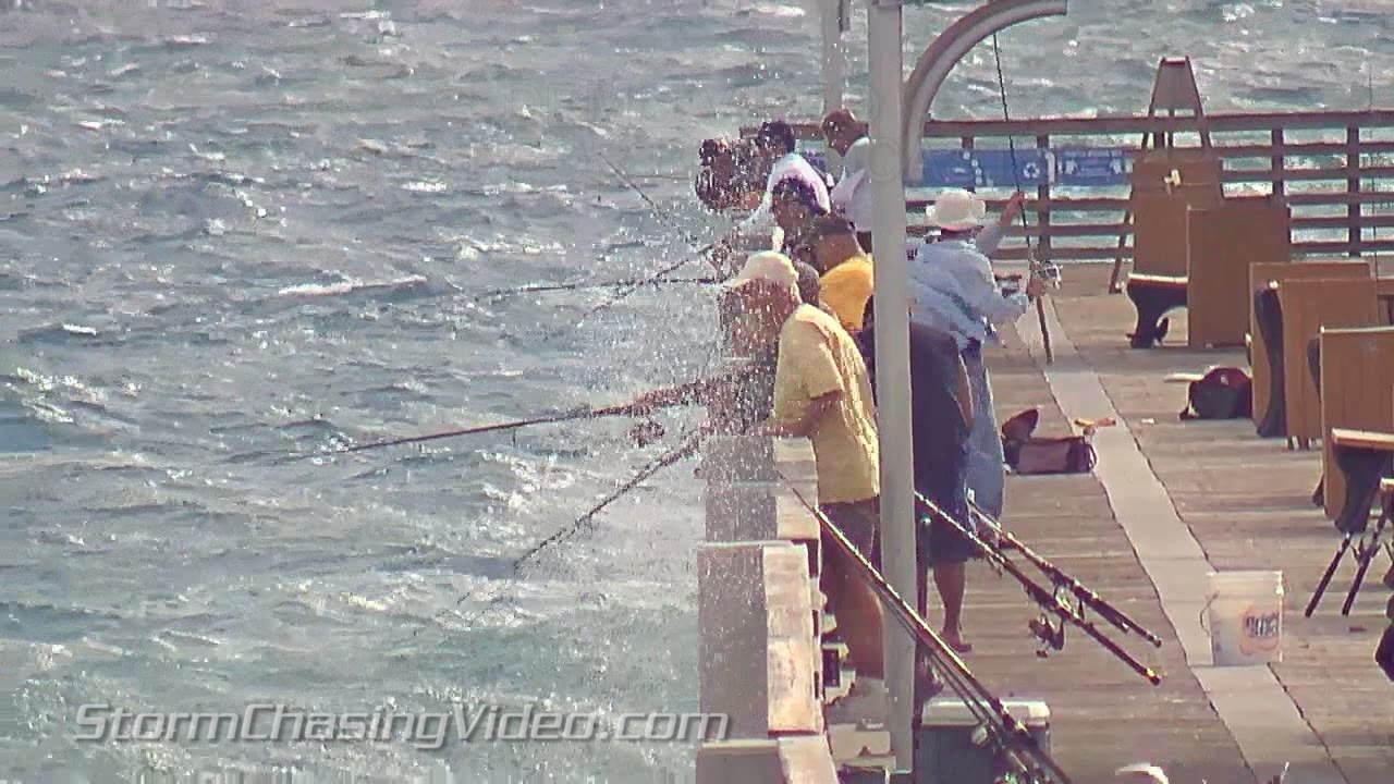 High Winds & Surf Tower Camera Footage from Lake Worth FL - 10/19/2015
