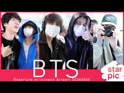 BTS '언제나 유쾌한 출국길' (Full ver) [STARPIC] BTS Departure at Incheon Airport 20260930
