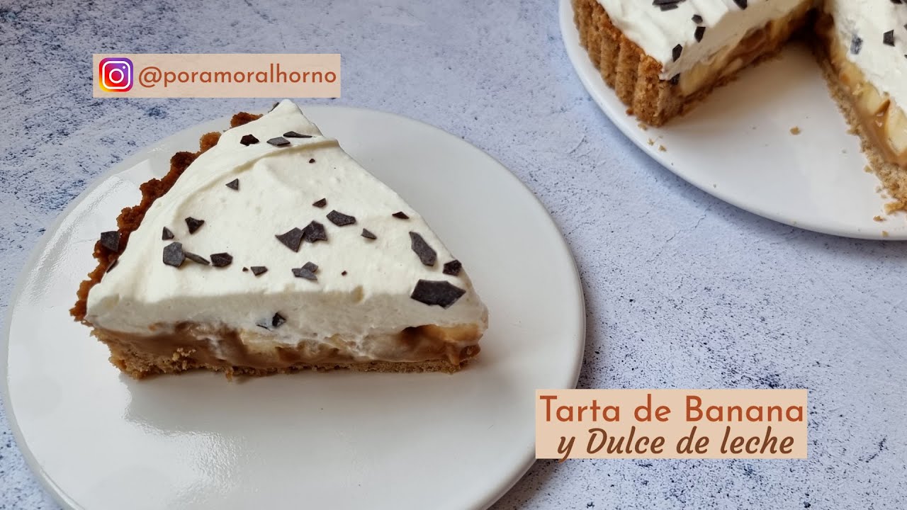 Tarta de banana y dulce de leche