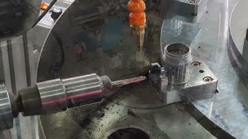 EMT Connector threading and screwing machine place screw and place locknut, locknut assemble machine