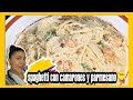 Espagueti con camarones y parmesano 😋 / Cocina Con Nelu