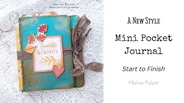 NEW STYLE! MINI POCKET JOURNAL | MINI BOOK | START TO FINISH TUTORIAL #papercraft