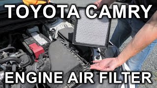Toyota Camry (2018-2025): Engine Air Filter Replacement.