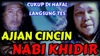 AJIAN CINCIN NABI KHIDIR, LANGSUNG TES..!?