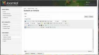 Add an article to a Joomla 1.5 website from the public side of the site