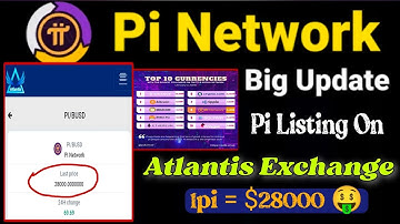Big News 🎉| Pi Network Big Update 🤯 pi Listing on Atlantis Crypto Exchange 🤯😱|1Pi = $2800 🤑🎉#bitcoin