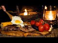 Epic mixed grill  cooked on a campfire