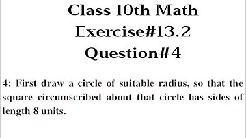 First draw a circle of suitable radius, so that the square circumscribed about that circle has....