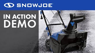 Snow Joe SJ618E Electric Walk-Behind Single-Stage Snow Blower - In Action Demo