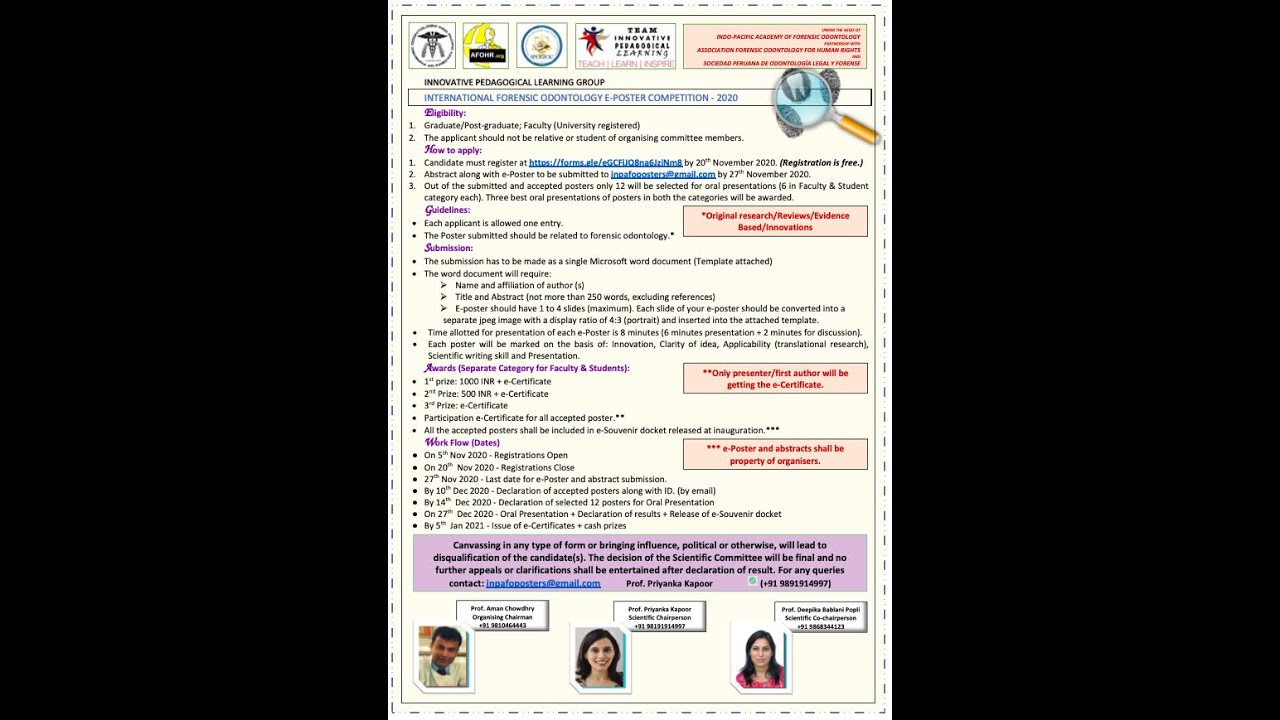 International Forensic Odontology e-Poster Competition (Student Poster)