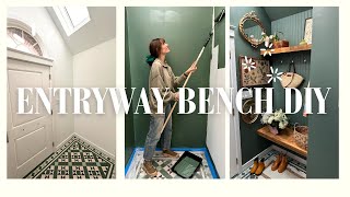 DIY EASY INSTALL ENTRYWAY BENCH | Turning A Boring Corner into The Entryway of my Dreams!
