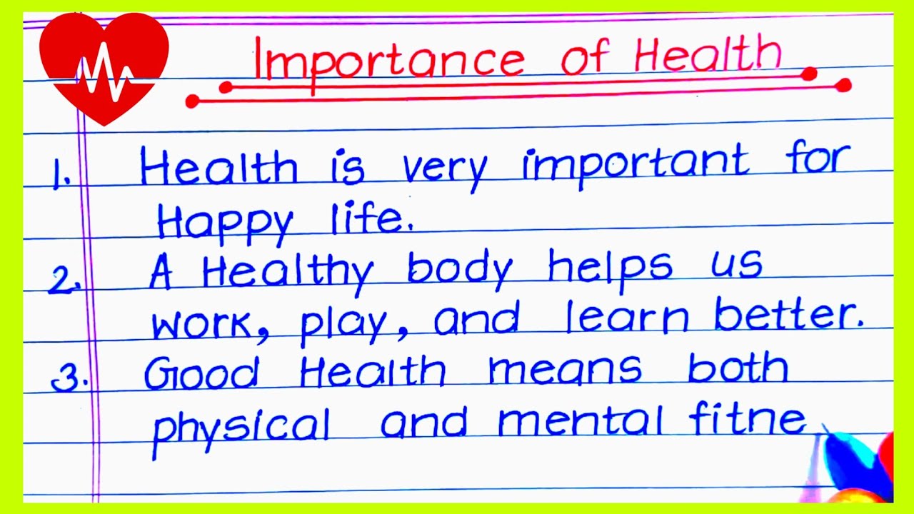 Эссе о важности здоровья на английском языке | Всемирный день здоровья | Написание эссе