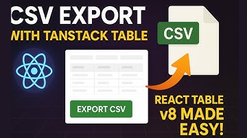 ✅ Add Export CSV Button in TanStack Table (React Table v8)